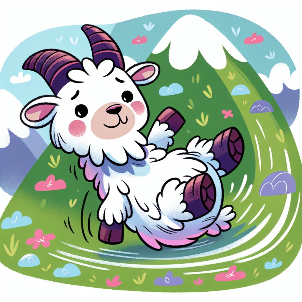 A goat standing on a mountainside
