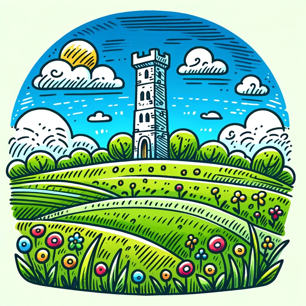 A tall stone tower rising above the forest